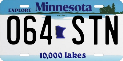 MN license plate 064STN
