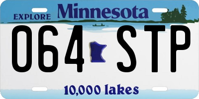 MN license plate 064STP