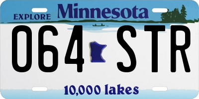 MN license plate 064STR