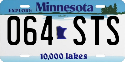 MN license plate 064STS