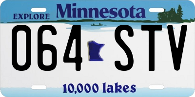 MN license plate 064STV