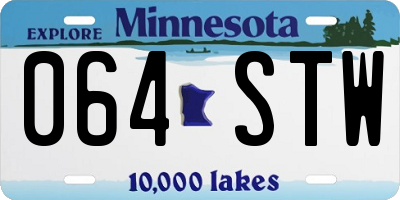 MN license plate 064STW