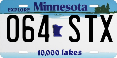 MN license plate 064STX