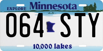 MN license plate 064STY