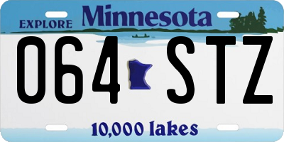 MN license plate 064STZ