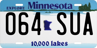 MN license plate 064SUA
