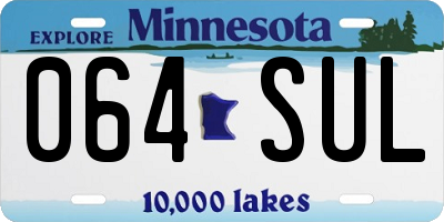 MN license plate 064SUL