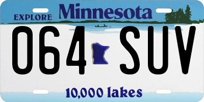 MN license plate 064SUV