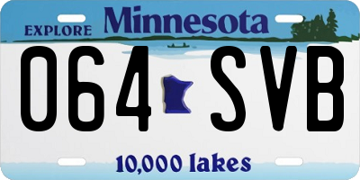 MN license plate 064SVB
