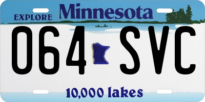 MN license plate 064SVC