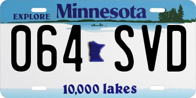 MN license plate 064SVD