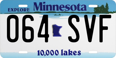 MN license plate 064SVF