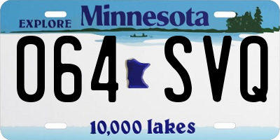 MN license plate 064SVQ