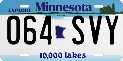 MN license plate 064SVY