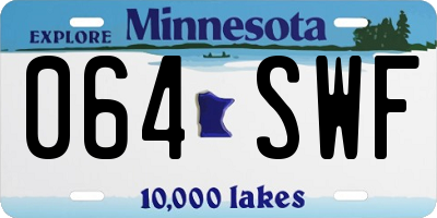 MN license plate 064SWF