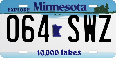 MN license plate 064SWZ