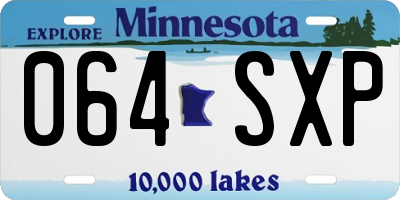 MN license plate 064SXP