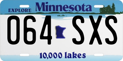 MN license plate 064SXS