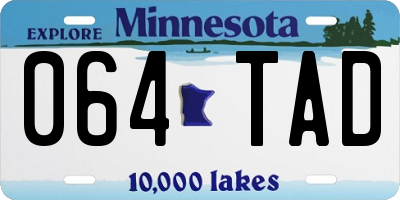 MN license plate 064TAD