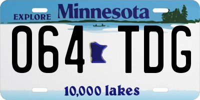 MN license plate 064TDG
