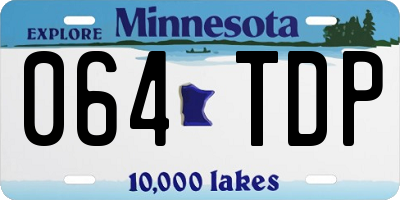 MN license plate 064TDP