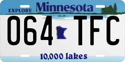 MN license plate 064TFC