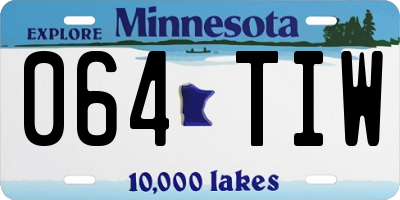 MN license plate 064TIW