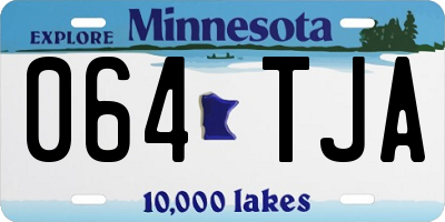 MN license plate 064TJA