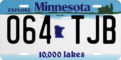 MN license plate 064TJB