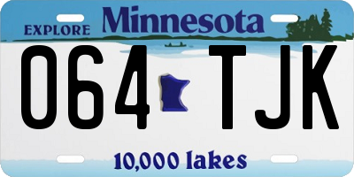 MN license plate 064TJK