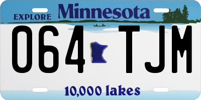 MN license plate 064TJM