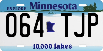 MN license plate 064TJP
