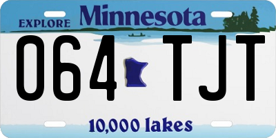 MN license plate 064TJT