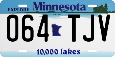 MN license plate 064TJV