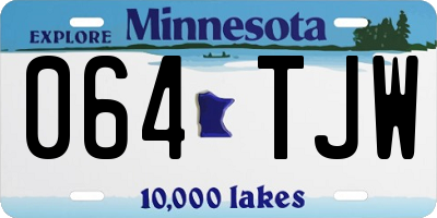 MN license plate 064TJW