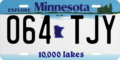 MN license plate 064TJY