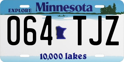 MN license plate 064TJZ