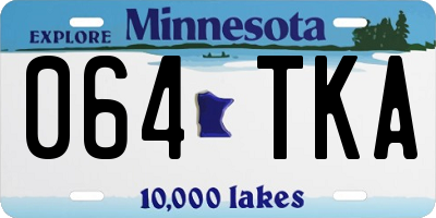 MN license plate 064TKA