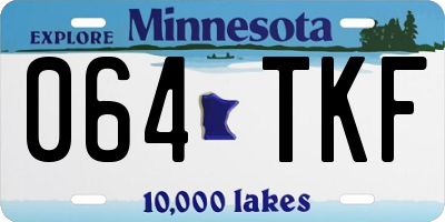 MN license plate 064TKF