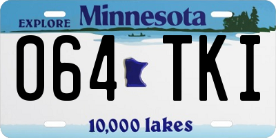 MN license plate 064TKI