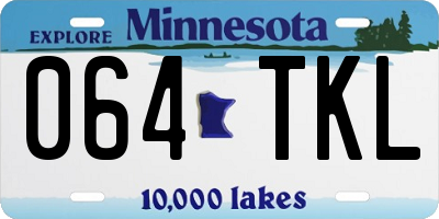 MN license plate 064TKL