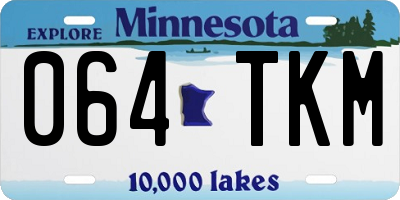 MN license plate 064TKM