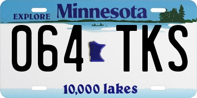MN license plate 064TKS