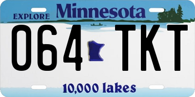 MN license plate 064TKT