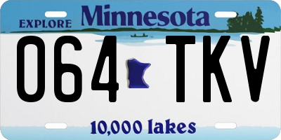 MN license plate 064TKV