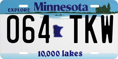 MN license plate 064TKW