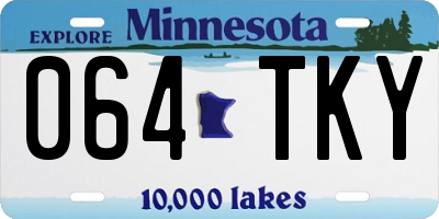 MN license plate 064TKY