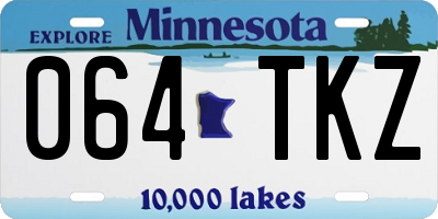 MN license plate 064TKZ