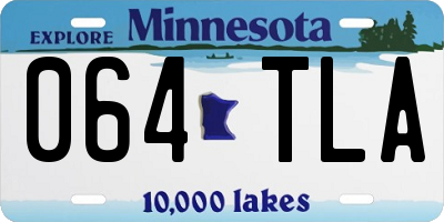 MN license plate 064TLA