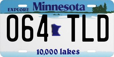 MN license plate 064TLD